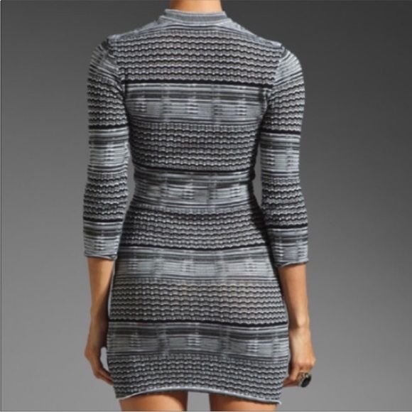 Free People Long Sleeve Fitted‎ Groovy Knit Stripe Sweater Dress - Picture 2 of 12